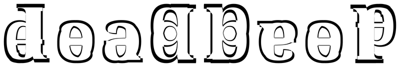 Ambigram for deadbeef in Notoserif-bold